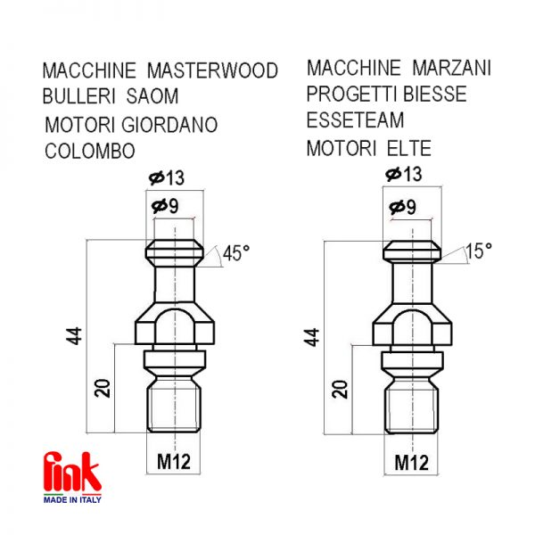 T401 - TIRANTI PER MANDRINI